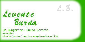 levente burda business card
